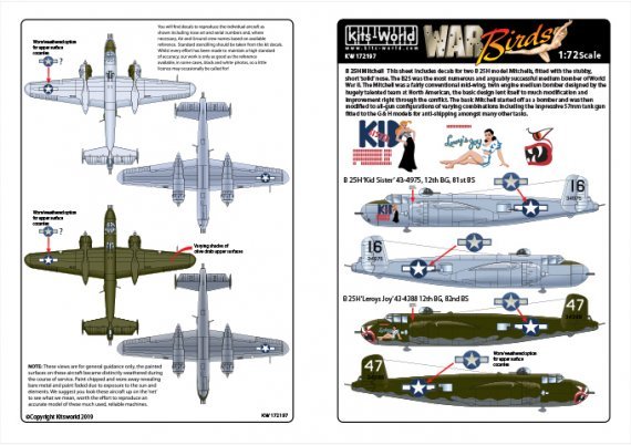 1/72 North-American B-25H Mitchell Kid Sister