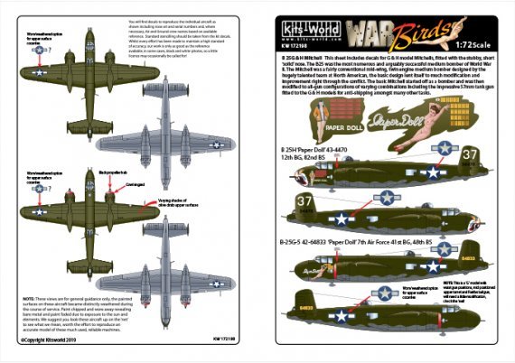1/72 North-American B-25H Paper Doll