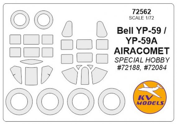 1/72 Bell P-59 Airacomet masks