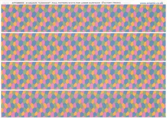 1/28 4 colour lozenge full pattern width for lower surfaces