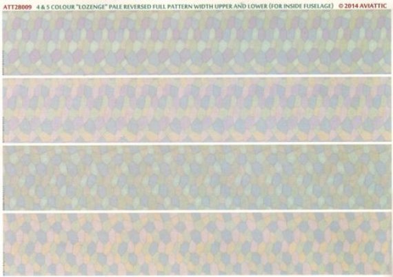 1/28 4 & 5 colour lozenge pale reversed full pattern width
