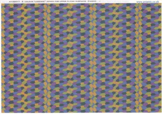 1/32 5 colour lozenge joined for upper flying surfaces