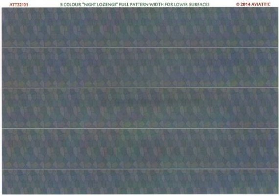 1/32 5 colour night lozenge full pattern width for lower sur