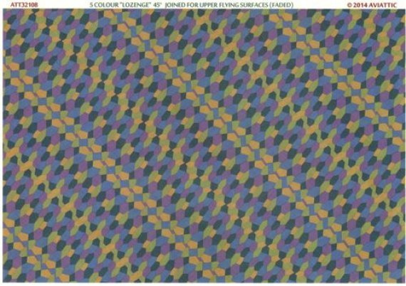 1/32 5 colour lozenge 45 degrees joined for upper flying sur