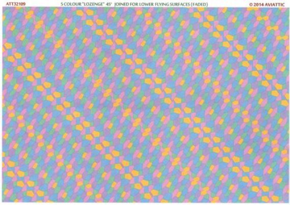 1/32 5 colour lozenge 45 degrees joined for lower flying sur