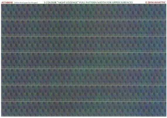 1/48 (white decal paper for rib tapes) 5 colour night lozenge