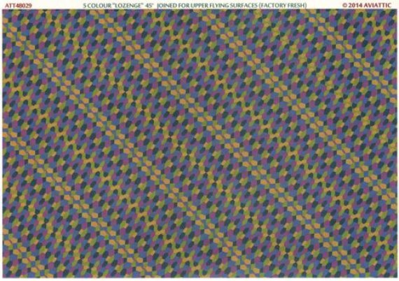 1/48 5 colour lozenge 45 degree joined for upper flying surf