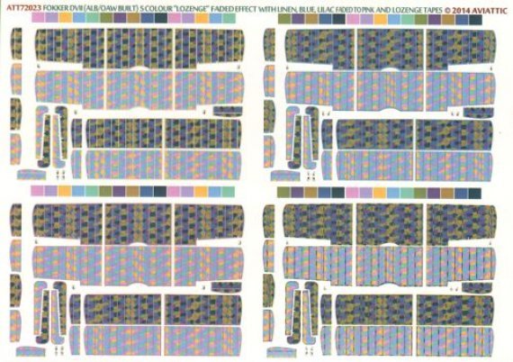 1/72 Fokker D.VII (alb/oaw built) 5 colour lozenge faded effect