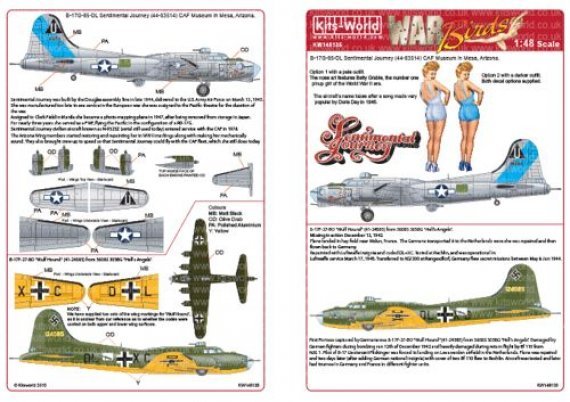 1/48 Scale Boeing B-17G 44-83514 Sentimental Journey Commemorati