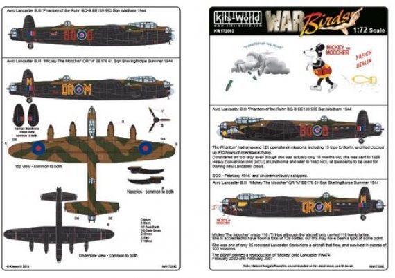 Kits-World 1/72 Avro Lancaster B.I/III 100 & 97 Sqn 1944