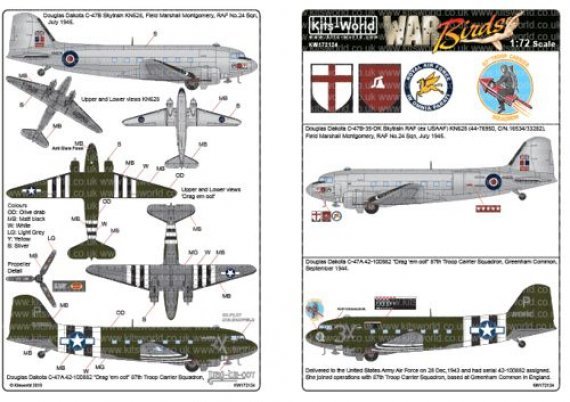 1/72 Scale Douglas C-47 Skytrain KN628