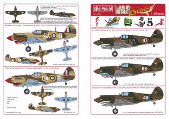 1/48 Curtiss P-40B Tomahawk of the RAF (112th Sqn) & the America