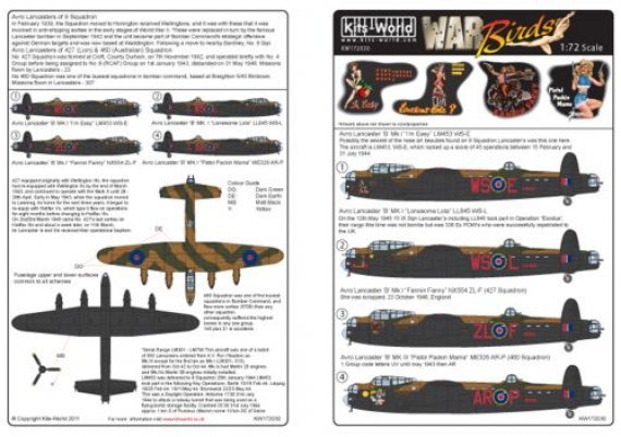 1/72 Avro Lancaster Bomber 'B' Mk I  9 Squadron