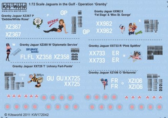 1/72 Sepecat Jaguar GR.1A Desert Storm Nose Art