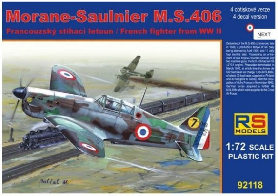 1/72 MS.406 France 1940 (4x French decals)