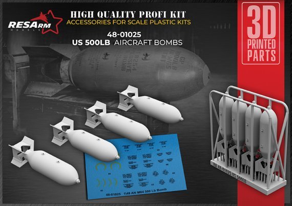 1/48 US2 WW 500 lb. AN-M65 Bomb.