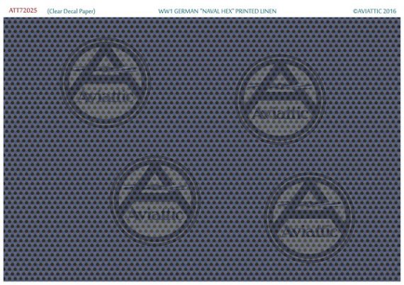 1/72 WWI German Naval Hex Printed Linen