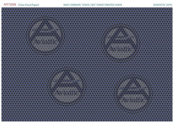 1/72 WWI German Naval Hex Hand Painted Linen