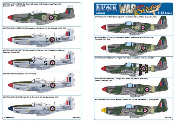 1/32 Nort-American RAF MUSTANG ACES