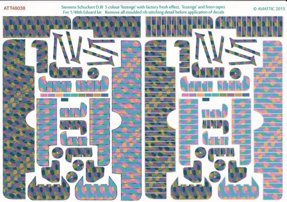 1/48 Siemens-Schuckert D.III 5 colour Lozenge factory fresh