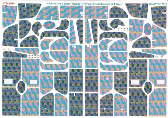 1/48 Albatros D.Va 5 colour lozenge for flying surfaces