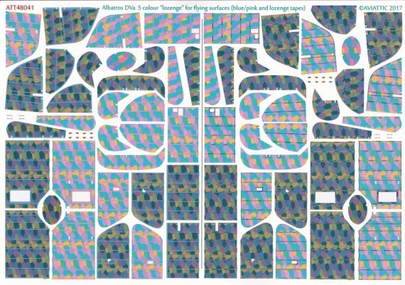 1/48 Albatros D.Va 5 colour lozenge for flying surfaces