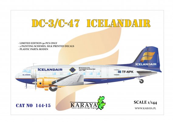 1/144 Douglas DC-3 Iceland Air