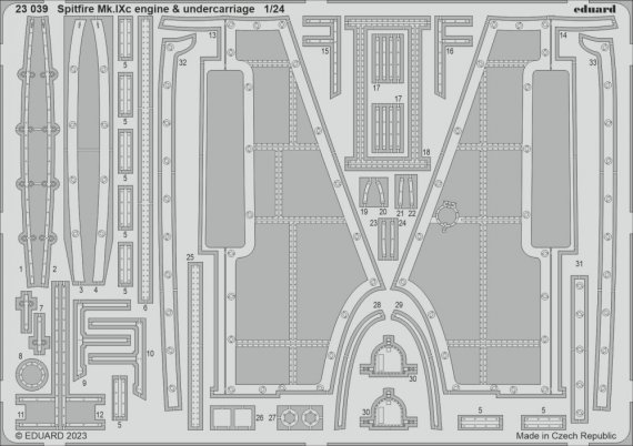1/24 SET Spitfire Mk.IXc engine & undercarriage