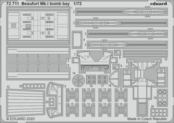 1/72 SET Beaufort Mk.I bomb bay