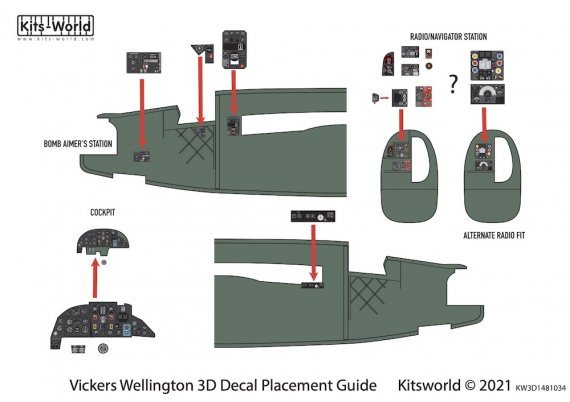 1/48 Vickers Wellington Mk.IC/Mk.III 3D Full colour Instrument