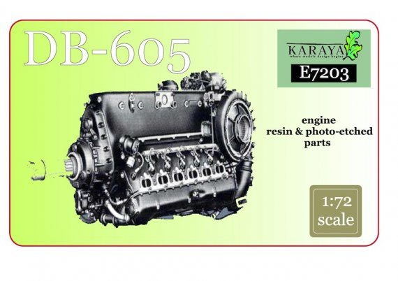 1/72 DB-605 engine  resin + PE