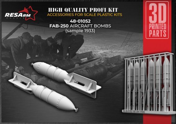 1/48 FAB 250 1933 Aircraft Bombs.