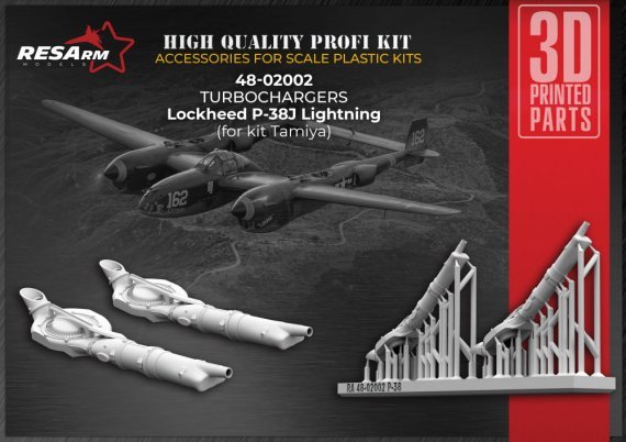 1/48 P-38J Lightning Turbochargers for Tamiya