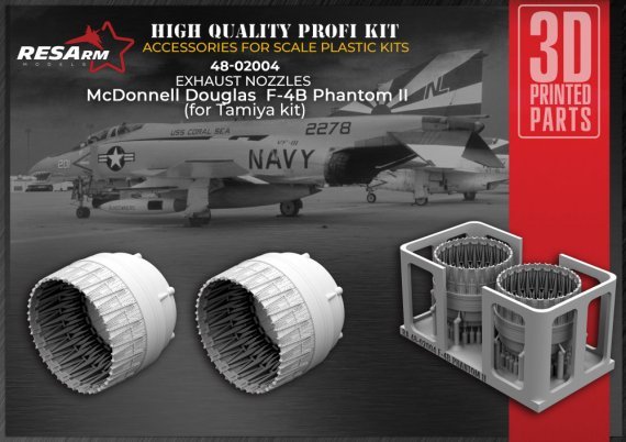 1/48 F-4B Phantom II Exhaust nozzles for Tamiya