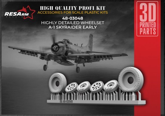 1/48 Douglas A-1 Skyraider early wheels set