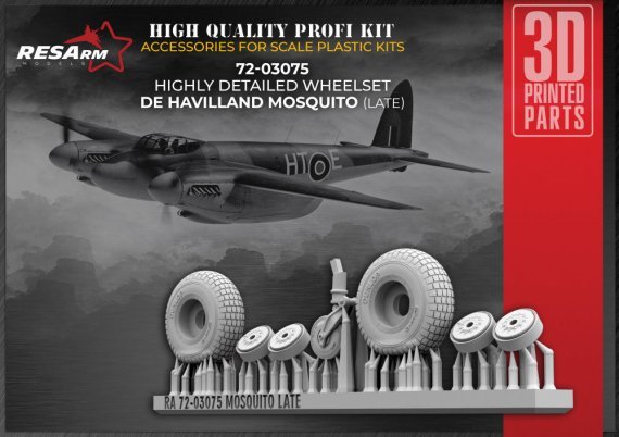 1/72 D.H. Mosquito late wheels set