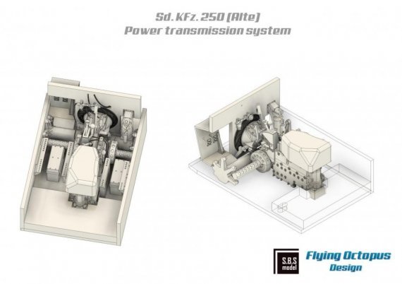 1/35 Sd.Kfz.250 Alte Power transmission system