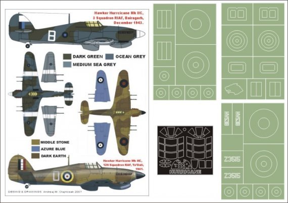 Montex Maschere Hawker Hurricane Mk.IIC 1/24 Trumpeter