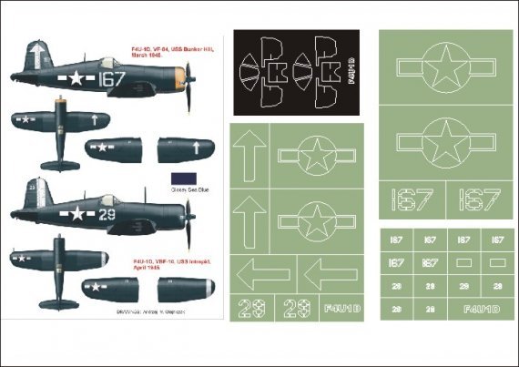 Montex Masques Vought F4U-1D Corsair 1/32 Trumpeter