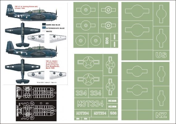 Montex Masken TBF-1C Avenger 1/48 Glasdachrahmen