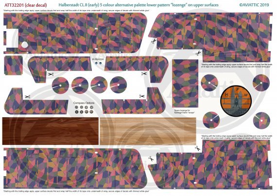 1/32 Halberstadt CL.II 5 colour alternative palette lozenge