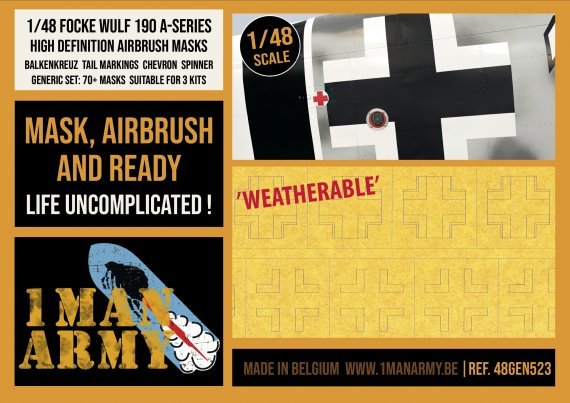1/48 Focke-Wulf-190A-Series Balkenkreuz, Chevrons, Tail Markings