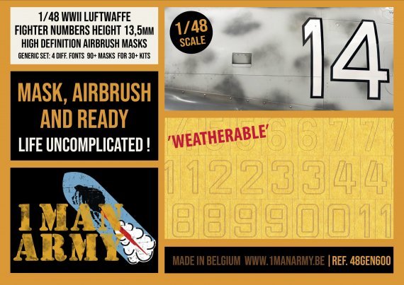 1/48 Focke-Wulf Fw-190A-Series paint mask