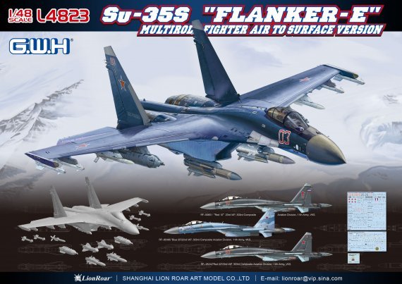 1/48 Su-35S Flanker E Multi-role Fighter Air to Surface Version
