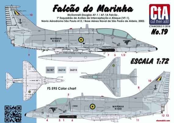 Falcao do Marinha AF-1 et AF-1A Marine br�silienne 1/72
