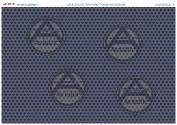 1/48 WWI German Naval Hex Hand Painted Linen