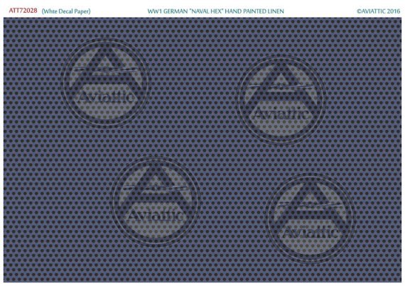 1/72 WWI German Naval Hex Hand Painted Linen