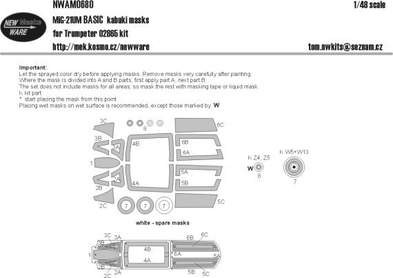 1/48 Mask MiG-21UM BASIC