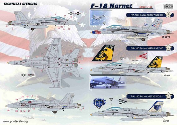 1/144 F-18 Hornet decals