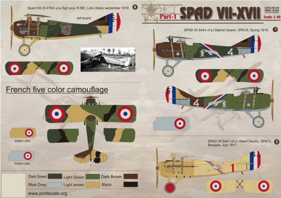 1/48 SPAD VII-XVII Part 1 (wet decals)